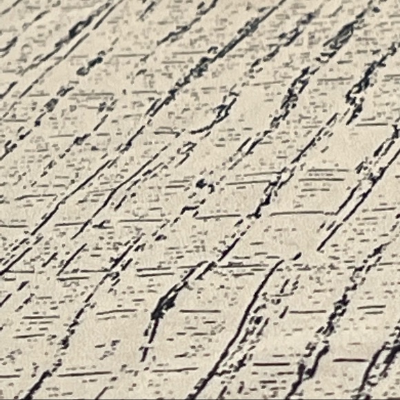 Virgola size large vintage tan with black designs button down short sleeve shirt - Picture 5 of 11